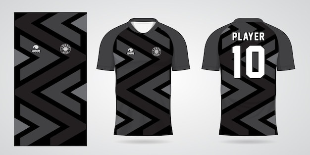 szablon projektu czarnej koszulki sportowej