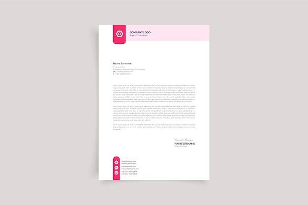 Szablon projektu firmowego papieru firmowego nowoczesnego biznesu