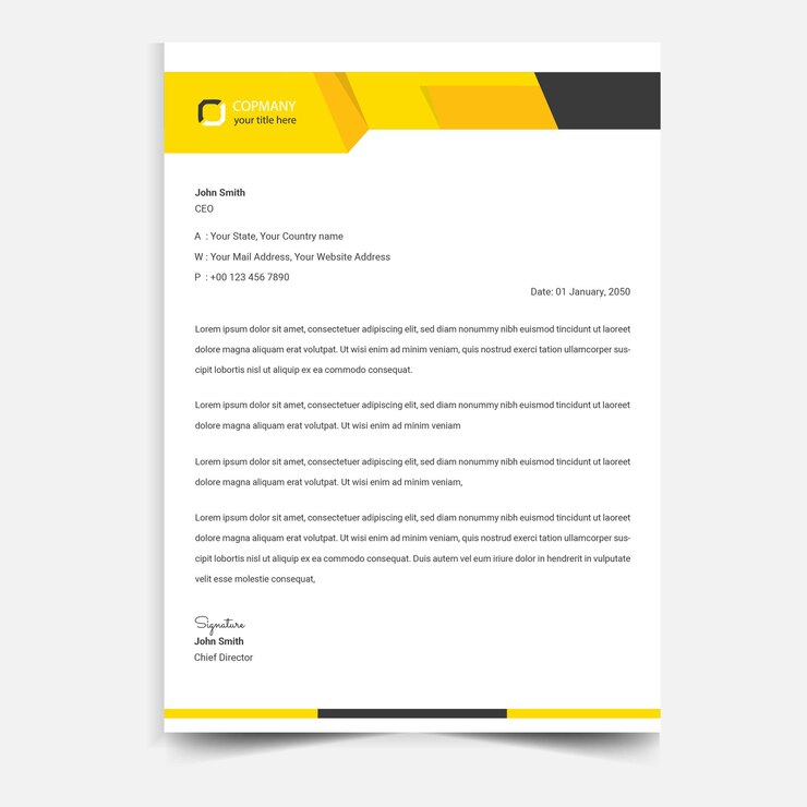 Szablon projektu firmowego papieru firmowego w stylu korporacyjnym i czystym biznesie