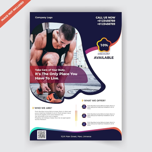 Szablon projektu Gym Fitness Flyer