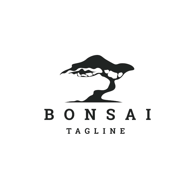 Szablon Projektu Ikony Logo Bonsai Płaski Wektor