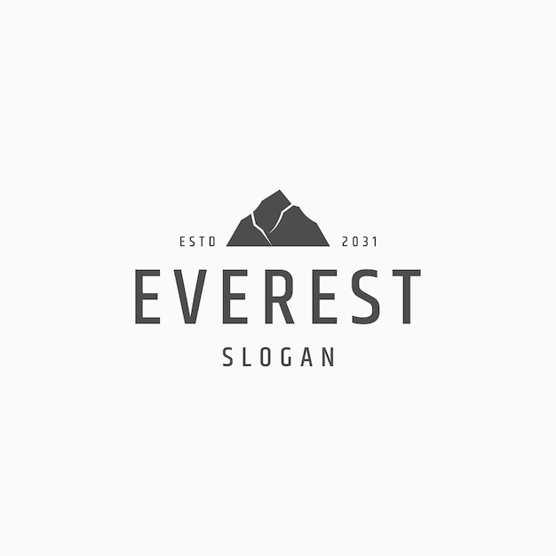 Szablon Projektu Ikony Logo Everest Sylwetka