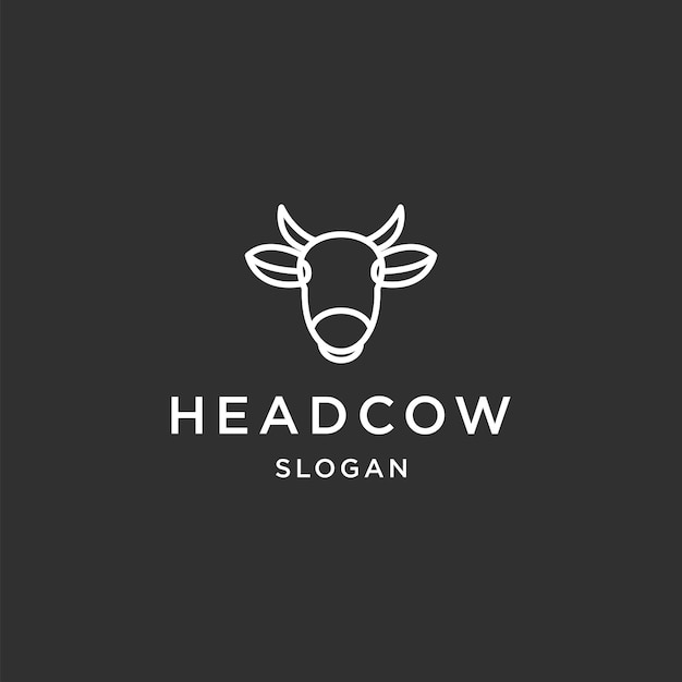 Szablon Projektu Ikony Logo Head Cow