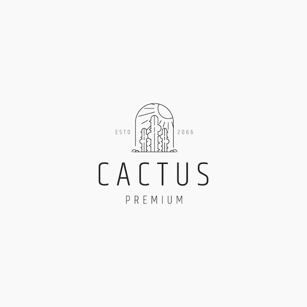 Szablon Projektu Ikony Logo Kaktusa