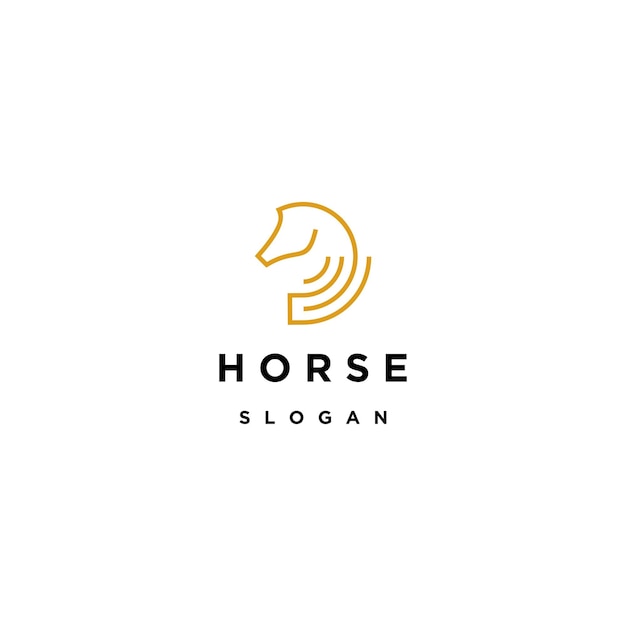 Szablon projektu ikony logo konia