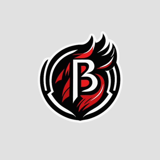 Szablon projektu ikony logo litery B