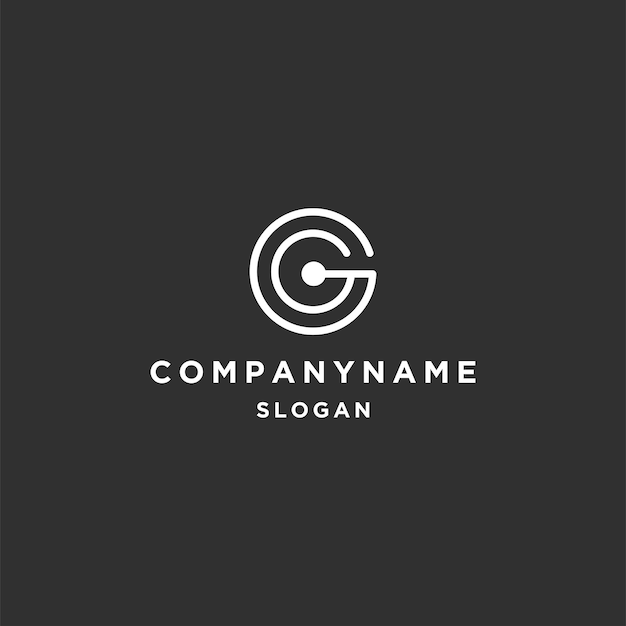 Szablon projektu ikony logo litery g tech