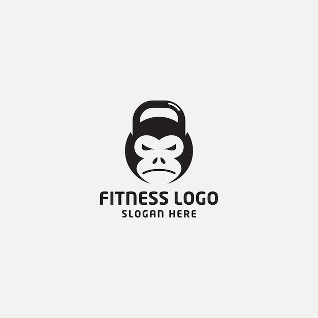 Szablon Projektu Ikony Logo Małpy Fitness