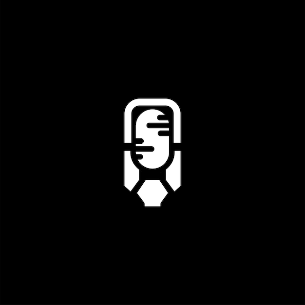 Szablon Projektu Ikony Logo Podcastu Płaski Wektor