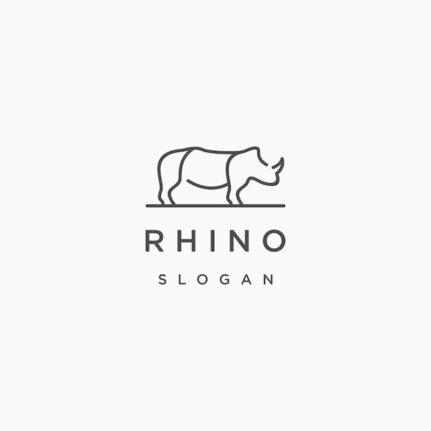 Szablon Projektu Ikony Logo Rhino Linii