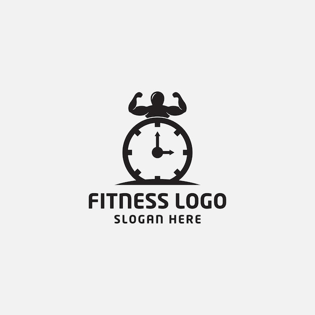 Szablon Projektu Ikony Logo Zegar Fitness