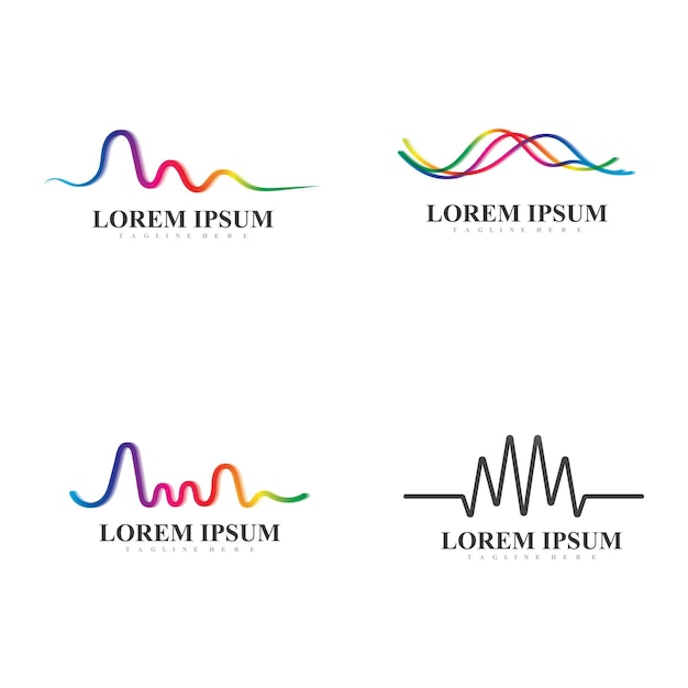 Szablon Projektu Ilustracji Wektorowych Fal Dźwiękowych