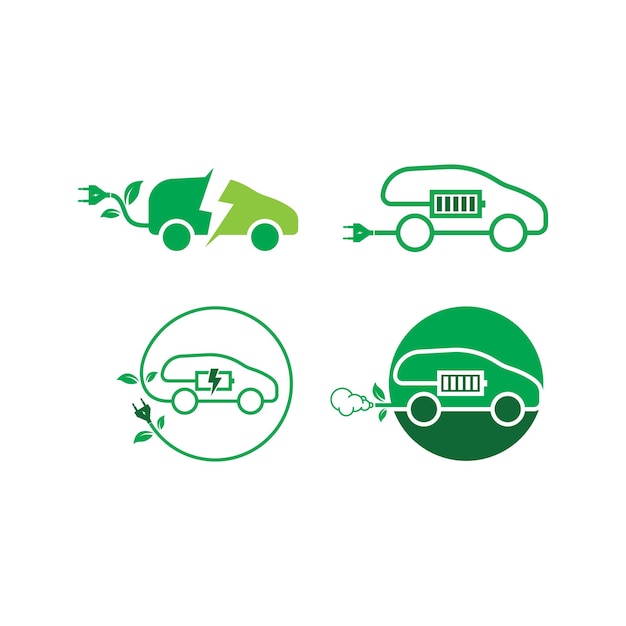 Plik wektorowy szablon projektu ilustracji wektorowych ikona samochodu elektrycznego