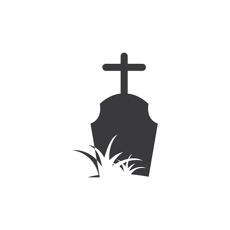 Wektor szablon projektu ilustracji wektorowych nagrobek