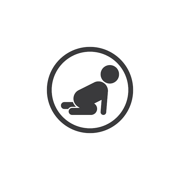 Szablon projektu ilustracji wektorowych pełzającego dziecka