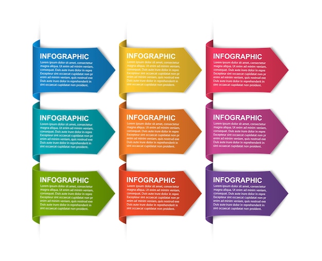 Szablon Projektu Infografikę Opcji Biznesowych