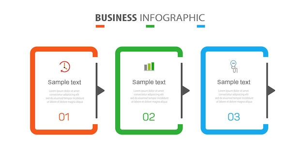 Szablon Projektu Infografiki Biznesowej Z 3 Opcjami Lub Krokami