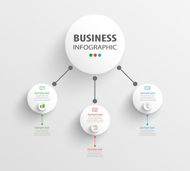 Szablon Projektu Infografiki Biznesowej Z 3 Opcjami