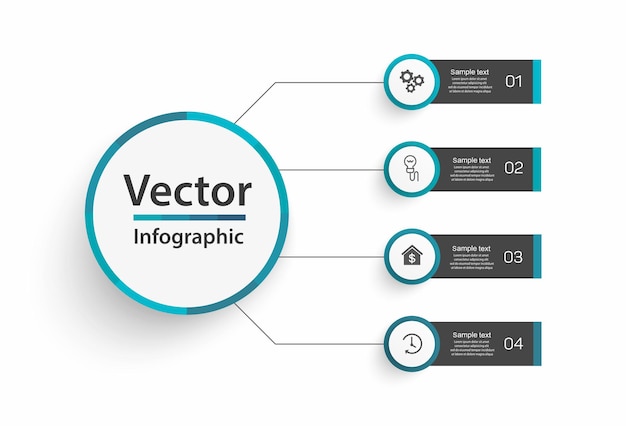 Szablon Projektu Infografiki Biznesowej Z 4 Opcjami