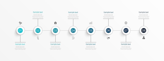 Szablon Projektu Infografiki Biznesowej Z 8 Opcjami