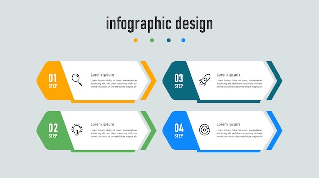 Szablon Projektu Infografiki Biznesowych Premium Wektor