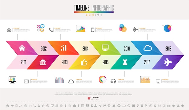 Szablon Projektu Infografiki Osi Czasu