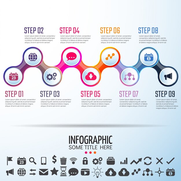 Plik wektorowy szablon projektu infografiki