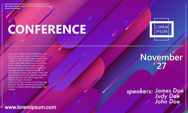 Szablon projektu konferencji biznesowej. 3d