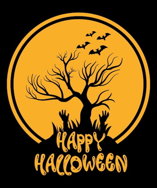 Szablon Projektu Koszulki Happy Halloween