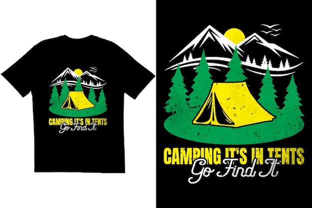 Szablon Projektu Koszulki Kempingowej Projekt Koszulki Camping It's In Tents