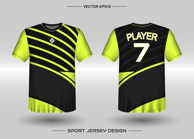 Plik wektorowy szablon projektu koszulki sportowej dla drużyny piłkarskiej