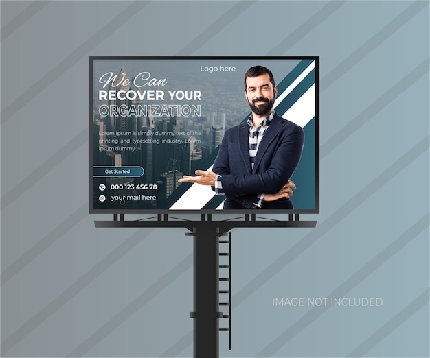Plik wektorowy szablon projektu kreatywnego billboardu biznesowego układ wektorowy i edytowalna ulotka