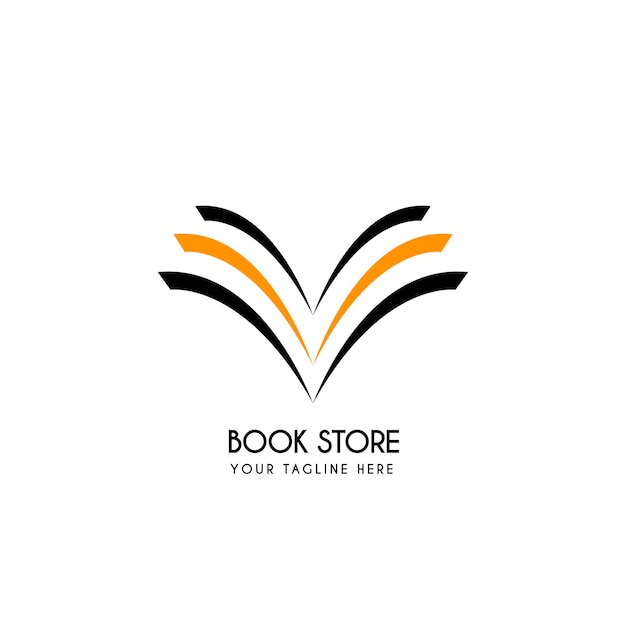 Plik wektorowy szablon projektu książki logo z prostym stylem wektor ilustracja logo