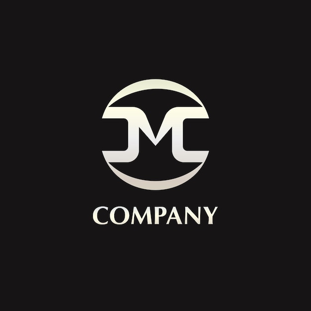 Szablon Projektu Logo Alfabetu Złota Litera M