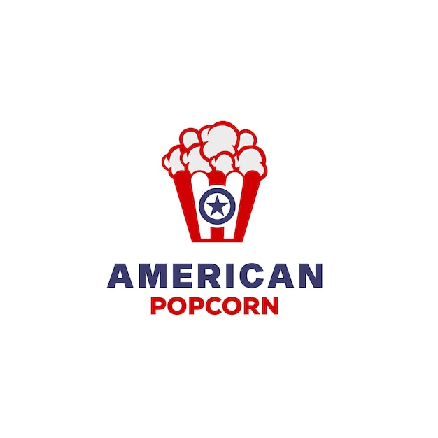 Szablon Projektu Logo Amerykańskiego Popcornu