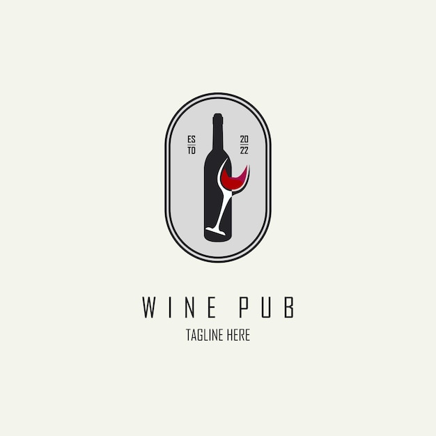 Szablon Projektu Logo Baru Winiarskiego Dla Marki Lub Firmy I Innych