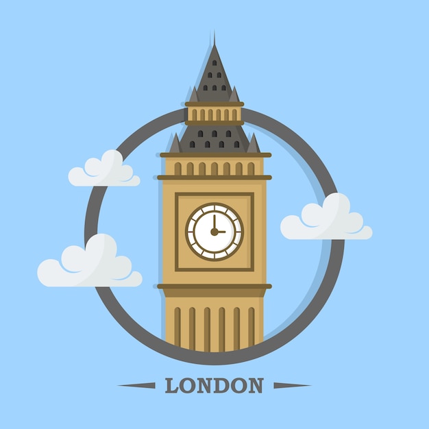 Plik wektorowy szablon projektu logo big ben of london