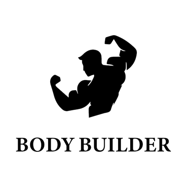 Plik wektorowy szablon projektu logo body builder