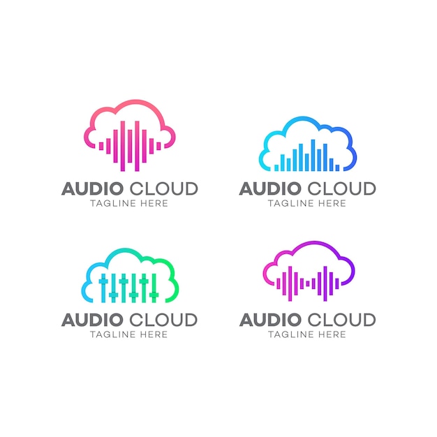 Szablon Projektu Logo Chmury Audio