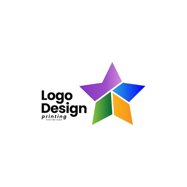 Plik wektorowy szablon projektu logo druku cyfrowego