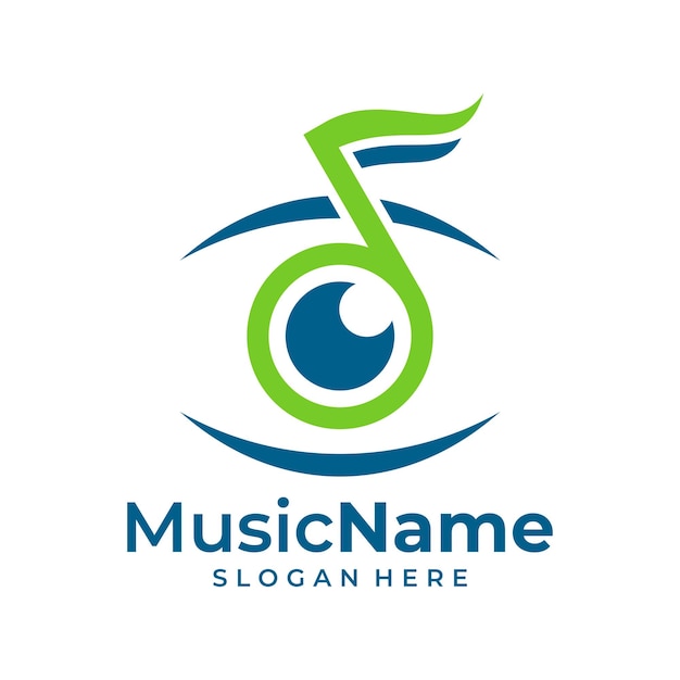 Szablon Projektu Logo Eye Music Logo Vector Music Eye