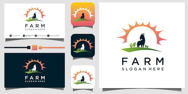 Szablon Projektu Logo Farmy Kóz