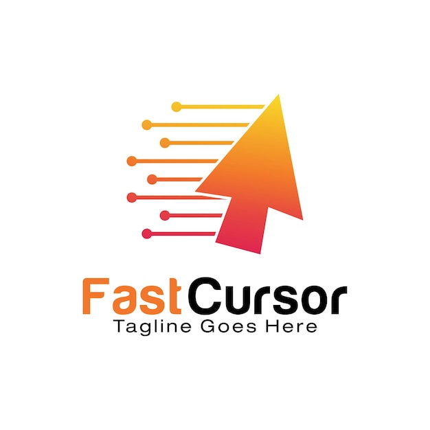 Plik wektorowy szablon projektu logo fast cursor