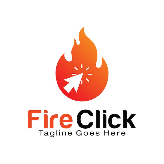 Szablon Projektu Logo Fire Click