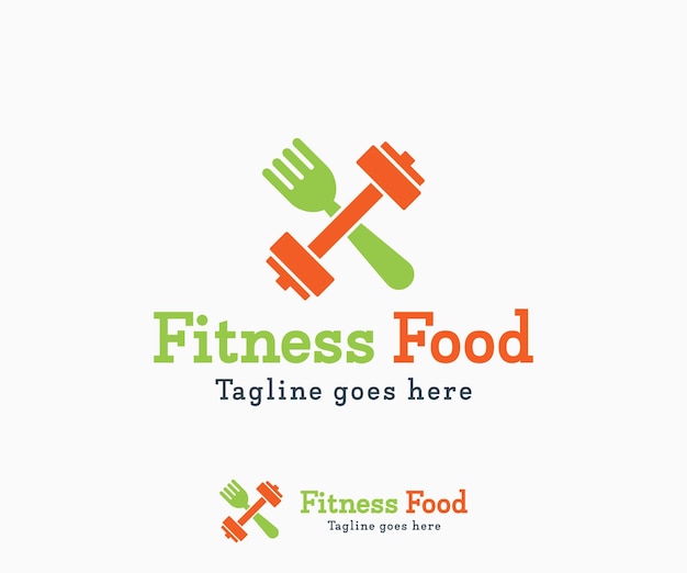 Szablon Projektu Logo Fitness żywności