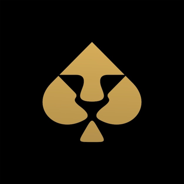 Szablon Projektu Logo Golden Lion Ace Spade.