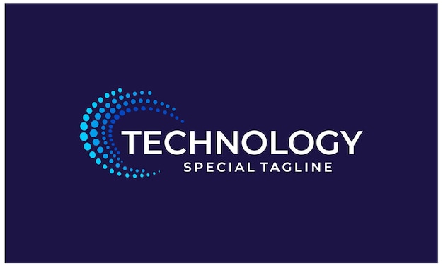Szablon projektu logo hi-tech w technologii abstrakcyjnej