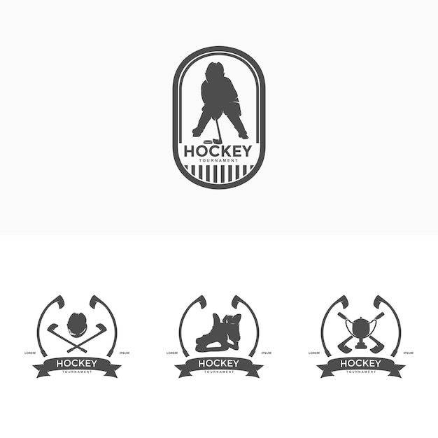 Plik wektorowy szablon projektu logo hokejowego wektor