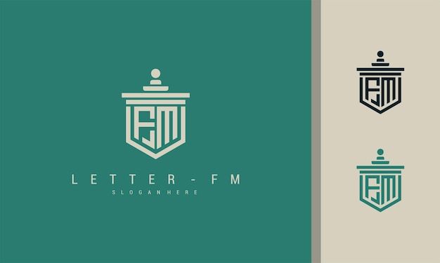 Szablon Projektu Logo Ikona Litery Fm Wektor Premium Wektor Premium Wektorów Premium