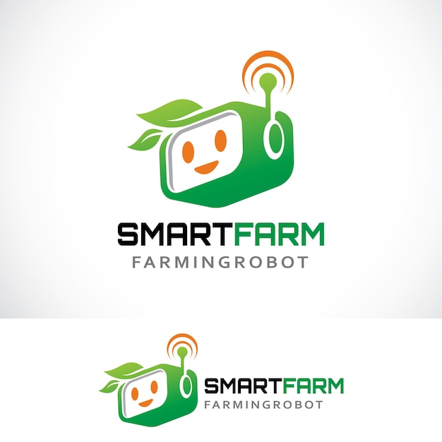 Plik wektorowy szablon projektu logo inteligentnej farmy